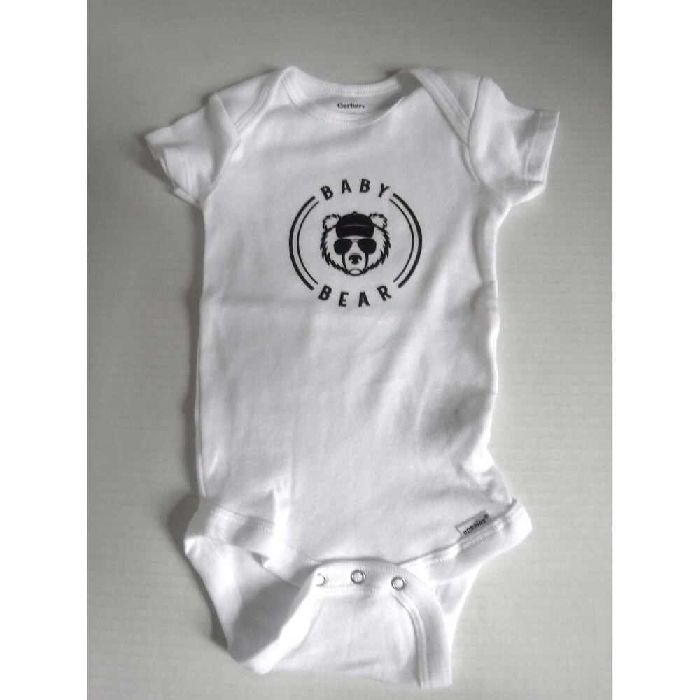 White Unisex Bear Onesie 3-6 Months